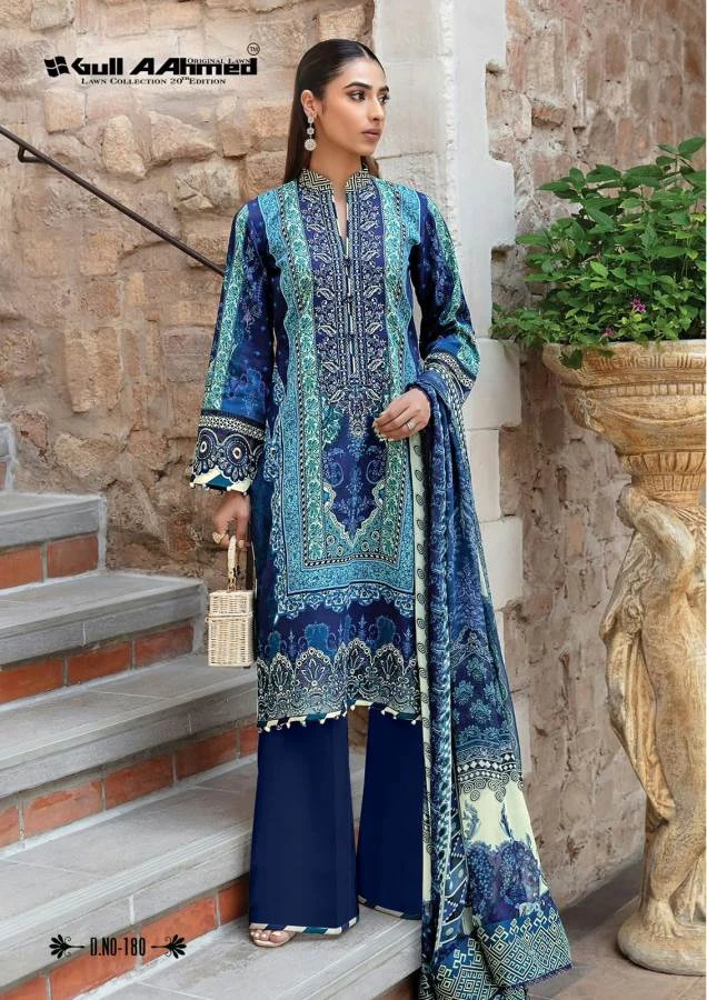 Gull Ahmed Lawn Vol 20 Cotton Wholesale Pakistani Salwar Suit Catalog — Wholesale Salwar Suits, MPA wholesale from Surat - Gallery Image 4